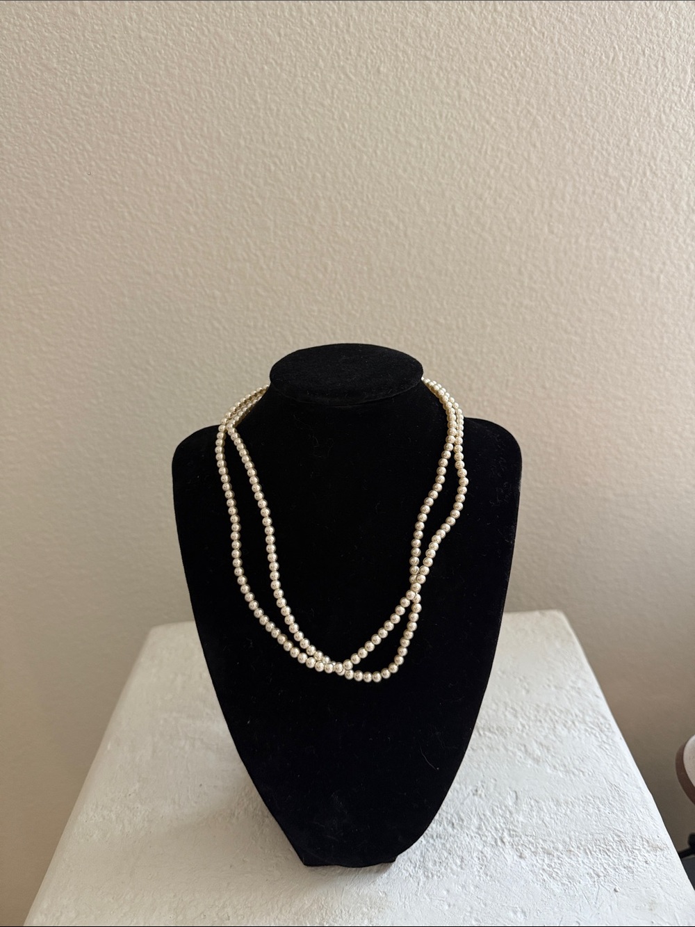 Classic Pearl Double Strand Necklace - Ivory